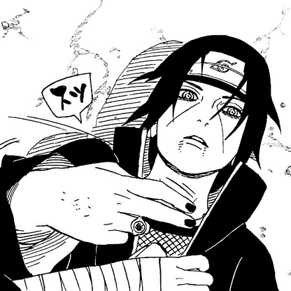 Itachi points to the throne